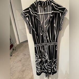 BCBG Maxazria black and white dress